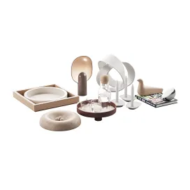 Living contemporary nature accessories decor set